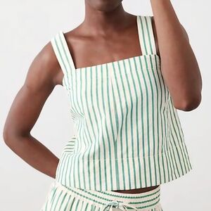 Banana Republic Seersucker Boxy Topstitch Tank - Size M